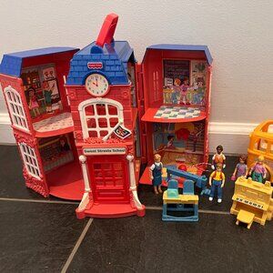 COPY - Fisher Price Sweet Streets school house and school bus